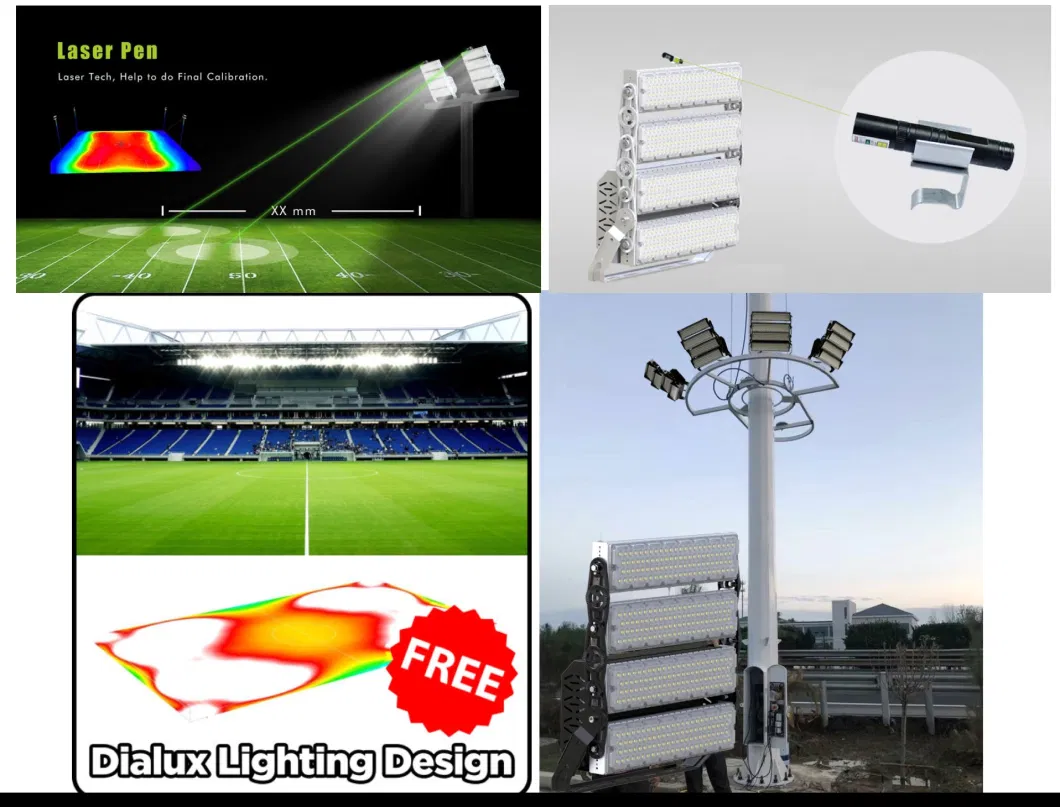 LED Luminaire Spotlight Reflector Projector High Pole Mast Tennis Court Football Sport Field Lighting 1500W 1200W 300W 400W 500W 1000W LED Stadium Flood Light