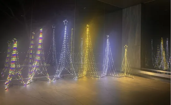 Yc 1.85m 2.45m 3m 4m 4.7m LED Star String Lights U & V Christmas Tree Fairy Lamp for Yard Wedding Party Motif Light