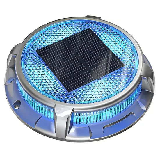 Outdoor Waterproof Walkway Solar Powered Decor LED Stair Step Lamp Outdoor Disk in Ground Underground Deck Light for Garden Deck 