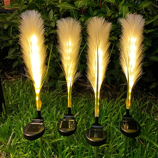 Solar Light Garden Decoration Lamp Waterproof Outdoor LED Reed Ground Lawn Light 