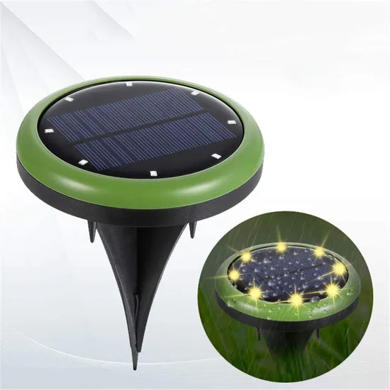 Decor Lawn Round 8 LED Solar Outdoor Buried Ground Lights 