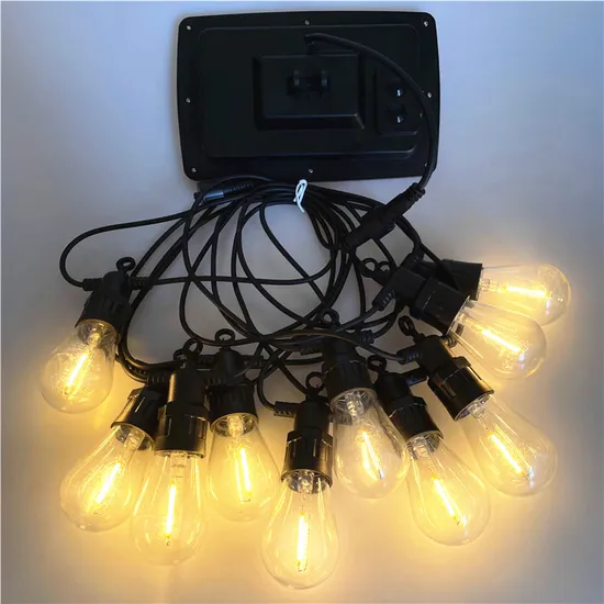 Solar Colorful Bulb String Lights Christmas Yard Decoration LED Crystal Bulb String Light Glass Ornament Cluster Light Bulb Christmas 