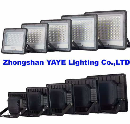 Yaye CE Solar Factory 50W/100W/200W/300W/400W Aluminum IP67 Solar LED Flood Garden Wall Park Pathway Landscape Remote Controller Tunnel Light 1000PCS Stock